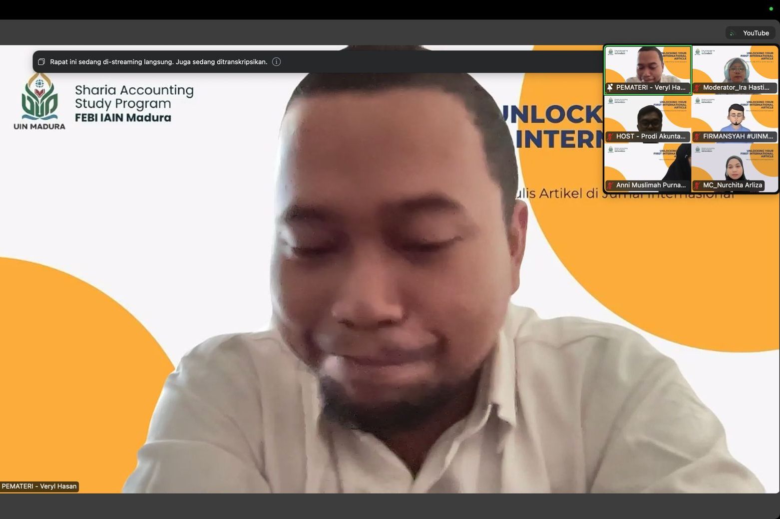 Program Studi Akuntansi IAIN Madura Gelar Webinar Menulis Jurnal Internasional, Hadirkan Pakar dari Universitas Airlangga